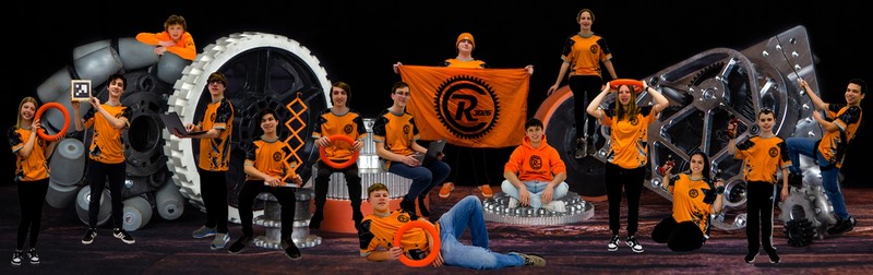 Orange Crush Robotics team photo Banner 2024